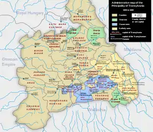 Multicolored map, depicting rivers