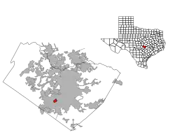Location of Sunset Valley, Texas