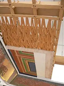 Demonstrative reconstruction of a Roman suspended ceiling in an Imperial palace of circa AD 306 at Trier, Italy