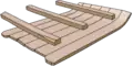 The planks glued, as they are in the cárceles