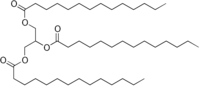 Skeletal formula of trimyristin