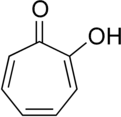 Skeletal formula of tropolone