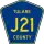 County Road J21 marker