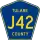 County Road J42 marker