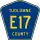 County Road E17 marker