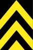Traffic island sign