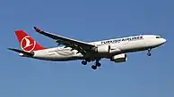 An Airbus A330 of Turkish Airlines