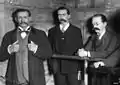 Murderers Diereneuk and Barmouth with Dr Crippen in the dock (c1910)