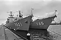 JDS Katori and JDS Kikuzuki at Amsterdam on 3 September 1970.