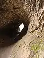 Weathered shapes in a tunnel