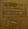 Passport stamp with 6 months' leave to enter issued at Heathrow Airport in London to a visa national from Russia. No restrictions, thus, allowed to work.