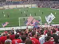 Tifo display organized by American Outlaws during U.S. vs Haiti at Gillette Stadium