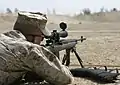 U.S. Marine firing the M14 DMR