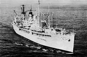 USS Shenandoah (AD-26) off Italy in July 1973