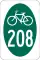 New York State Bicycle Route 208 marker