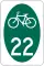New York State Bicycle Route 22 marker