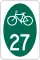 New York State Bicycle Route 27 marker
