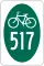 New York State Bicycle Route 517 marker