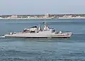 Constituicao taking part in a parade of ships just off the coast of Jacksonville while participating in Exercise UNITAS Gold.
