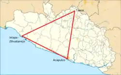 Location of the Triangle of the Sun