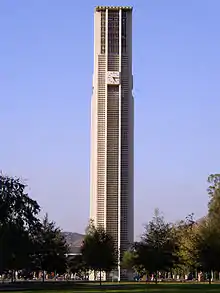 The bell tower at University of California, Riverside, Riverside, CA (1960s)