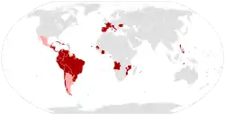 Location of 
 
Latin Union
Unió Llatina&nbsp;(Catalan) Union Latine&nbsp;(French) Unione Latina&nbsp;(Italian) União Latina&nbsp;(Portuguese) Uniunea Latină&nbsp;(Romanian) Unión Latina&nbsp;(Spanish)