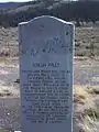 Historical marker describing first crossings.