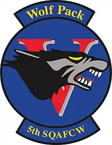 Wolf Pack patch in use by cadets in Air Force Cadet Wing 5th Squadron in 2021