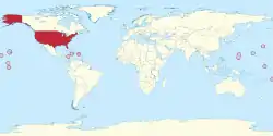 Location of United States of America