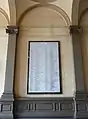 World War II commemorative plaque inside the Palace