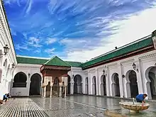 Courtyard of the Al-Qarawiyyin Mosque (founded in 9th century and expanded multiple times)