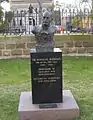 Bust of Sir Douglas Mawson & the Elder Conservatorium of Music (viewed from North Terrace).