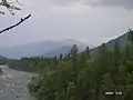&nbsp;A river with the Ural Mountains in the background, Berezovsky, Khantia-Mansia, Russia Urals