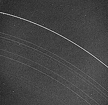 Voyager 2 picture of Uranus' rings