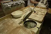 3. Equipment for slicing dough into equal parts