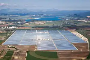 Aerial photographs of the Valle Solar Power Station.