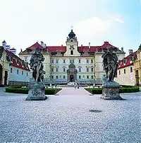 Valtice Castle in the Czech Republic (principal seat of the Liechtenstein family until after World War II, when the government confiscated it)