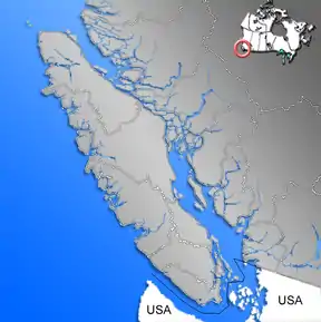 Mount&nbsp;Prevost is located in Vancouver Island