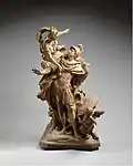 Venus Giving Arms to Aeneas; by Jean Cornu; 1704; terracotta and painted wood; height: 108 cm; Metropolitan Museum of Art (New York City)