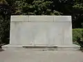 Monument along Route 104 on the east side of the bridge in Seneca Park