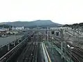 The sidings of the maintenance depot.