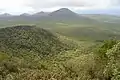 Looking down on Cerro Pajas crater.