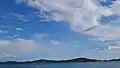 View of Prvić from Vodice coast