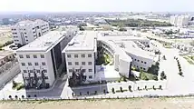 View of the hospital from the north
