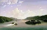 View on the Mississippi Fifty-Seven Miles Below St. Anthony Falls, Minneapolis  (1858) (White House Historical Association)