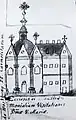 Painting of the church in the 18th century