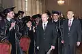 With the President of the Republic of Azerbaijan Heydar Aliyev and with the President of the Russian Federation Vladimir Putin