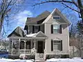 The Queen Anne c. 1898 Vogt-Allen house was built by the family operating the Pittsford Flour Mill