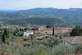 A view of the village of Le Tignet from a property on the path of Léouvière
