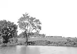 Walsh Area Public School; viewed across restored Mill Pond on Young's Creek (summer of 1963)
